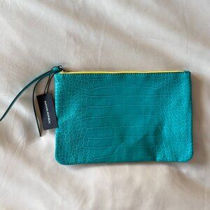 Banana Republic Embossed Turquoise Wristlet